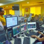 The Indian stock market surged to new record highs on Thursday, boosted by easing retail inflation in both India and the US, and expectations that the US Federal Reserve might cut interest rates soon. The Sensex gained 379.66 points, or 0.50%, to trade at 76,986.23, while the Nifty rose 118.00 points, or 0.51%, to 23,441.00. Market sentiment was positive, with 2,123 shares advancing, 346 shares declining, and 107 shares remaining unchanged. India’s annual retail inflation eased to a 12-month low of 4.75% in May from 4.83% in April, government data showed on Wednesday. “There is good news on the inflation front, both in the US and in India,” said V K Vijayakumar, Chief Investment Strategist, Geojit Financial Services. “The takeaway from the inflation numbers is that the disinflation process is well on track. From the market perspective, this is positive news, particularly for banking stocks.” Strong buying by both foreign and domestic institutional buyers also supported the stock markets. Leading the gains on the Nifty were Nestle, Divis Labs, HDFC Life, Shriram Finance, and LTIMindtree. On the downside, HUL, Britannia, Tata Consumer, and ICICI Bank were among the major losers. By 10:28 AM, the Sensex had moderated its gain to 218 points, and the Nifty was up by 63 points.