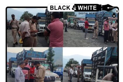 E-Challan drive conducted on NH-244 at Doda.