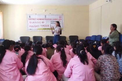 A two-day training on Poshan Tracker was organised for the Anganwadi workers of ICDS Khaltse today on June 27.