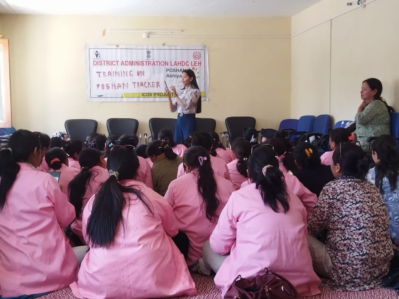 A two-day training on Poshan Tracker was organised for the Anganwadi workers of ICDS Khaltse today on June 27.