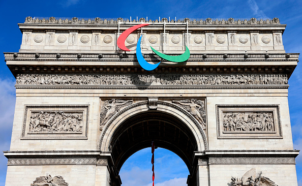 Paralympic Symbol Unveiled On Arc De Triomphe Ahead Of Games In Paris