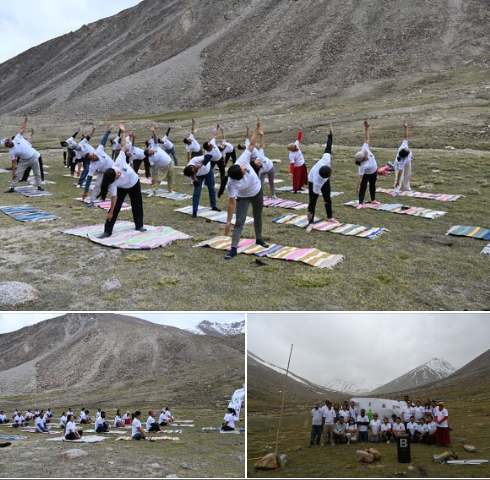 Press Release Leh, June 21, 2024: The State Medicinal Plant Board of UT Ladakh celebrated International Yoga Day at Wari-La