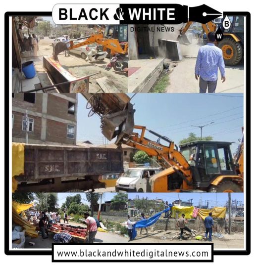 SMC conducts massive anti-encroachment drive in various areas of Srinagar.