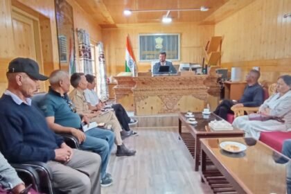 𝐋𝐞𝐡, 𝐉𝐮𝐥𝐲 𝟏𝟓, 𝟐𝟎𝟐𝟒: On the directions of Deputy Commissioner, Leh, a review meeting was held for the preparation of Muharram (Ashura) under the chairmanship of Sub Divisional Magistrate (SDM), Nubra Tufail Iqbal today on July 15.