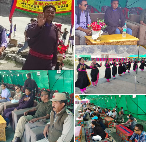 The Councillor of Hunder Constituency, Kunzang Lotus inaugurated the Hunder Sand Dune festival in the presence of President,