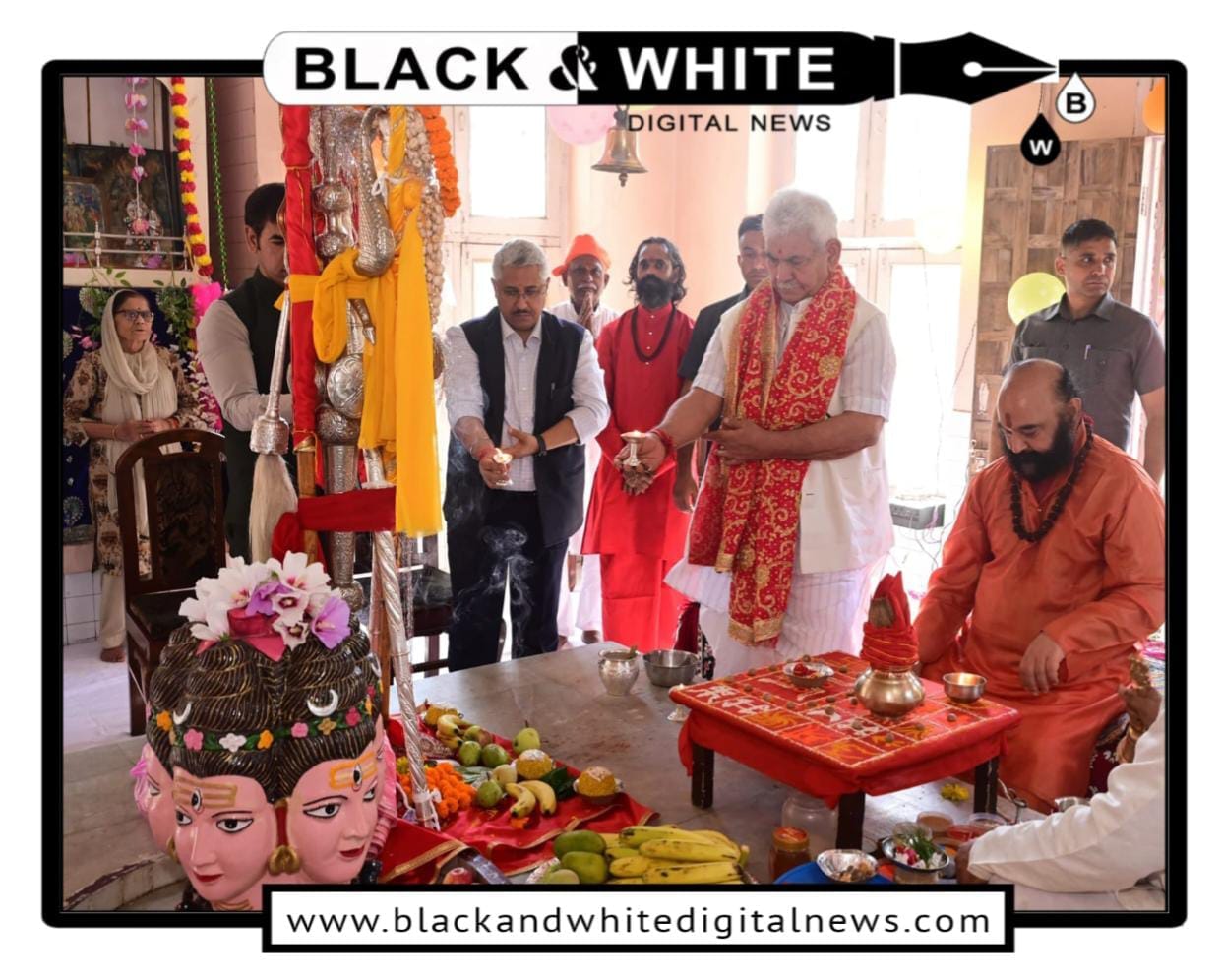 Lt Governor performs Pujan of Shri Amarnathji Chhari Mubarak