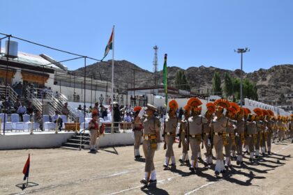 Full Dress rehearsal for 78th Independence Day held at Leh