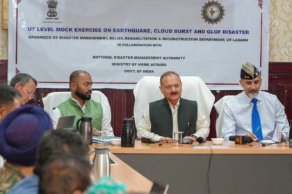 Press Release Ladakh has unique challenges, so we must prepare accordingly: Advisor Ladakh during table-top exercise on earthquake, cloud burst & GLOF. Mock drills to follow