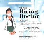 Resume is being invited for the post of Veterinary Doctor at office of Sheep Husbandry. For more details, refer to the advertisement.