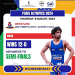 Paris 2024: Sehrawat Storms Into Semi-Finals With Technical Superiority Win In Men’s 57kg Event