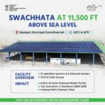 Leh leads the way in sustainable waste management! A 30-tonne capacity waste management plant powered by solar energy is transforming Leh into a cleaner, greener city.