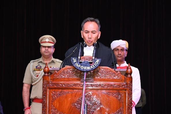 Jammu, September 27, 2024: Justice Tashi Rabstan was sworn in as 37th Chief Justice of the High Court of J&K and Ladakh,