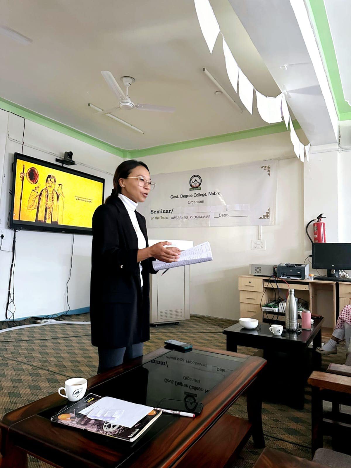 Nubra, October 4, 2024: The Department of Sociology, Government Degree College , Nubra, held a film screening for students, as part of the Gender Sensitization Curriculum in Sociology. “Laapataa Ladies”, India’s official entry for the 2025 Academy Awards, was screened during the occasion.