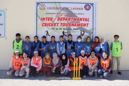 Three-Day Inter-Department Cricket Tournament Concludes at Leh Campus, University of Ladakh