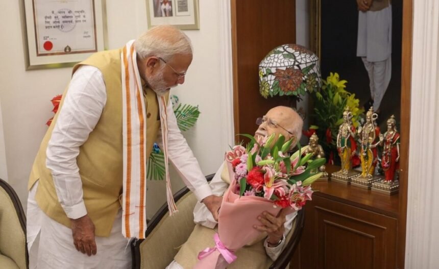 PM Modi Celebrates LK Advani’s 97th Birthday, Hails His Contributions To Nation