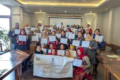 Leh, December 14, 2024: Three-day EDP training for Women Entrepreneur in Food Catering business were provided to 50 SHG members of LRLM were provided at Hotel Mountain Vibes leh ,