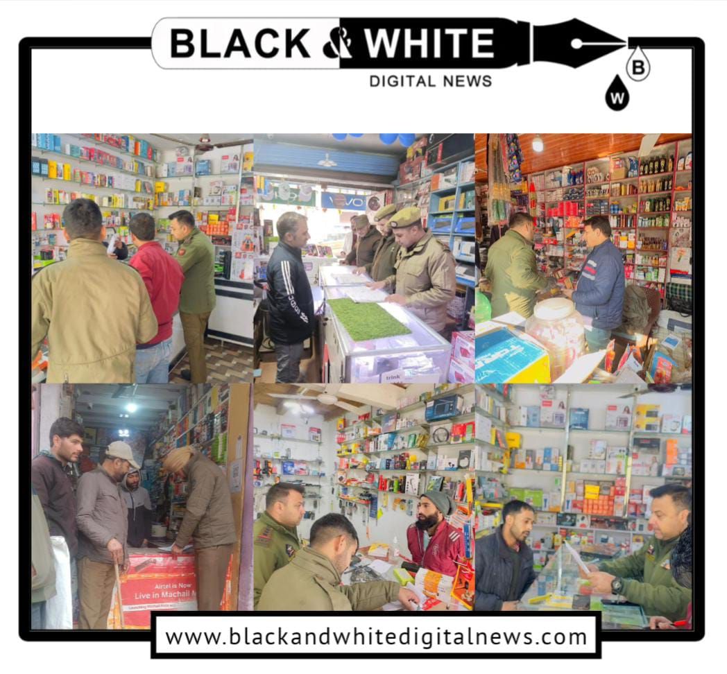 J&K Police District Kishtwar Conducts SIM Vendor Inspection Drive to Enhance Security