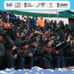 NDS Stadium as expected was packed to its capacity with an audience coming alive with cheers, drums, and music! Stay tuned for the excitement of the Khelo India Winter Games 2025!