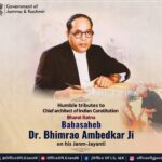 Tributes to chief architect of the Indian Constitution, Dr. Babasaheb Bhimrao Ramji Ambedkar.