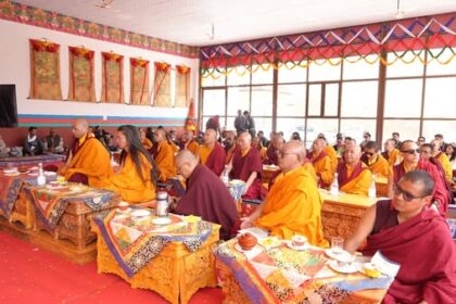 His Holiness Drikung Kyabgon Chetsang Thinley Lhundup Begins 5-Day Snake-Year Teachings at Lamayuru Photang.
