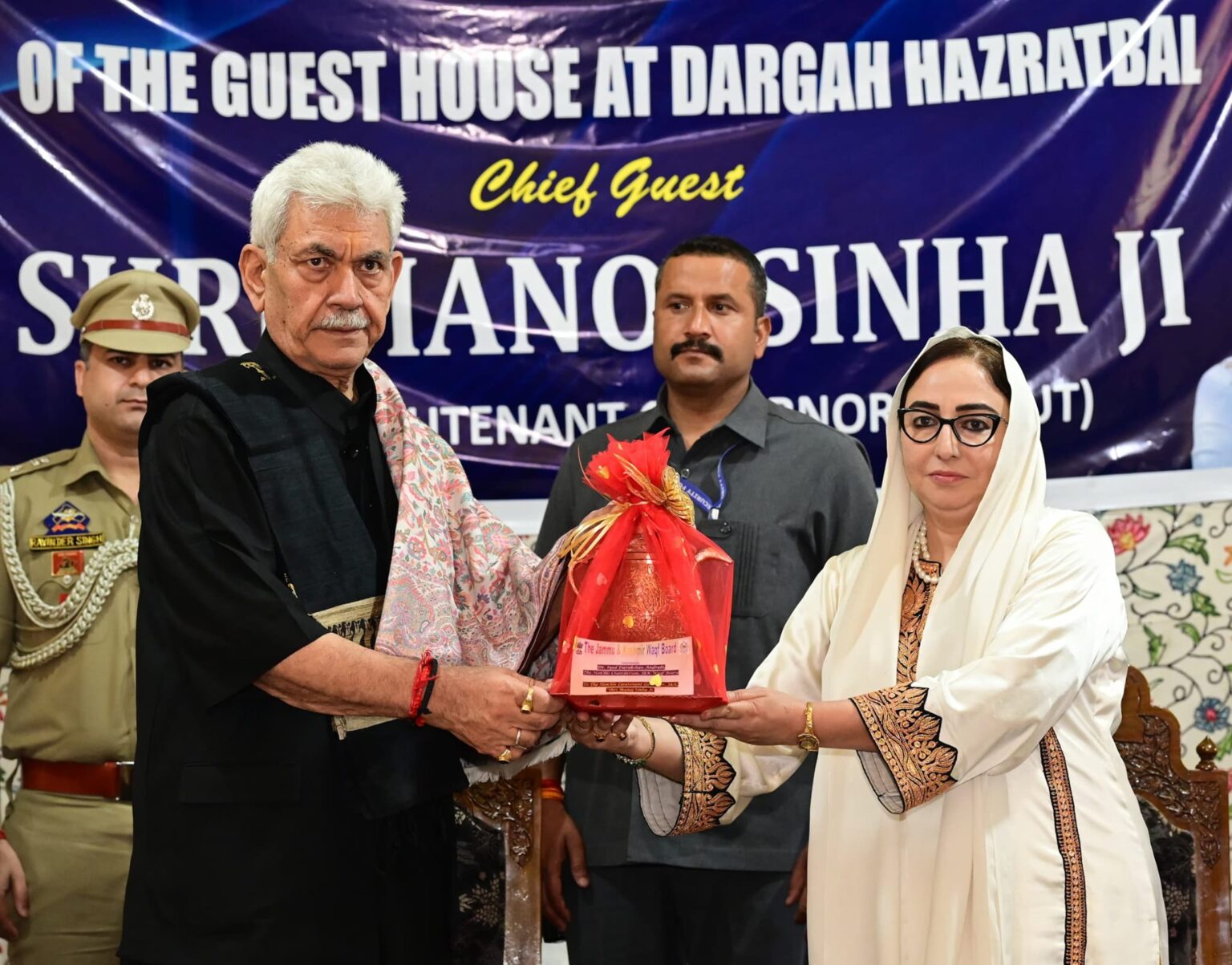 Laid foundation stone of Guest House at Holy Shrine Dargah Hazratbal earlier today.