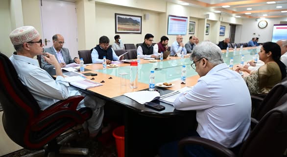 Chief Minister Omar Abdullah chaired a meeting to review proposals for the reorganisation of departments under the Housing and Urban Development Department.