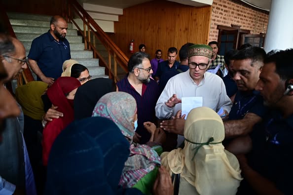 Chief Minister Omar Abdullah met various delegations at Dak Bungalow, Ganderbal, and listened to their feedback, concerns, and demands. He expressed deep appreciation for the warmth, active participation, and commitment to progress shown by the people of Ganderbal.