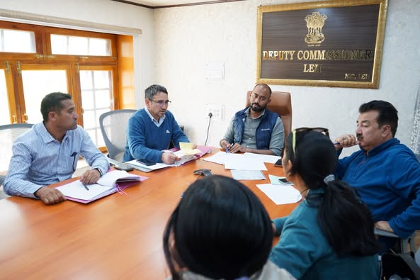 DC Leh Santosh Sukhdeve Reviews Utilization of DMFT Funds