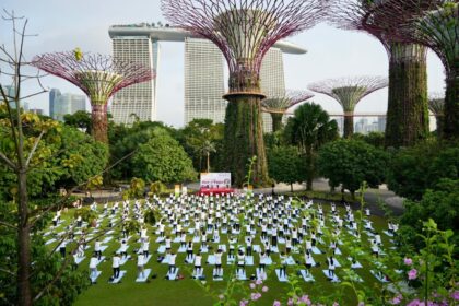 Hundreds In Singapore, Myanmar Join International Yoga Day Celebrations