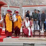 Hon'ble Union Minister of Finance and Corporate Affairs Smt Nirmala Sitharaman visits Sindhu Ghat in Ladakh and offers prayers on June 15.
