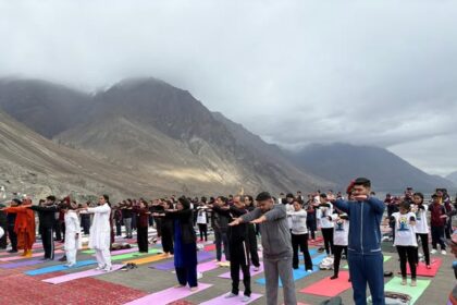 MIMC Leh organised Yoga at Diskit Nubra
