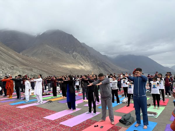 MIMC Leh organised Yoga at Diskit Nubra