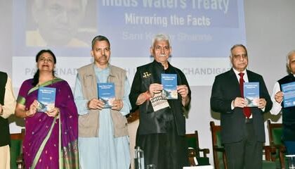 Delighted to launch a monograph 'Indus Water Treaty-Mirroring the Facts' authored by Sh Sant Kumar Sharma at Jammu today.