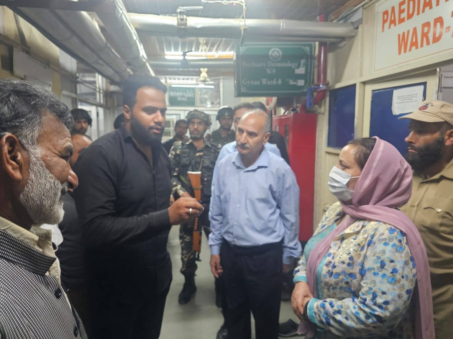 Sakeena Itoo hospital visit during midnight inspection at JVC Bemina