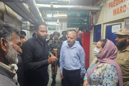 Sakeena Itoo hospital visit during midnight inspection at JVC Bemina