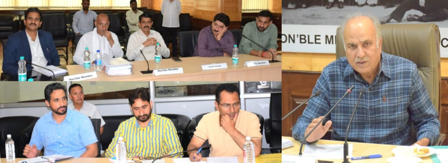 The Committee on Subordinate Legislation met in Srinagar under Chairman Hasnain Masoodi to review rules framed by the Revenue Dept.