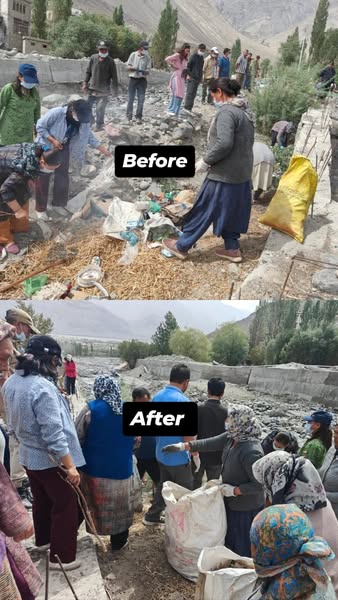Mission Indus Clean-Up (Singe Tsangspo Tsande Lasgul) 2025 Conducted at Diskit Sub-Division