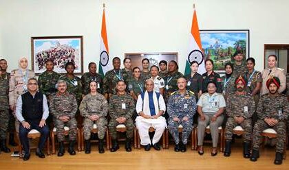 Rajnath Singh Interacts With Global Women Peacekeepers, Calls Them ‘Torchbearers Of Change’