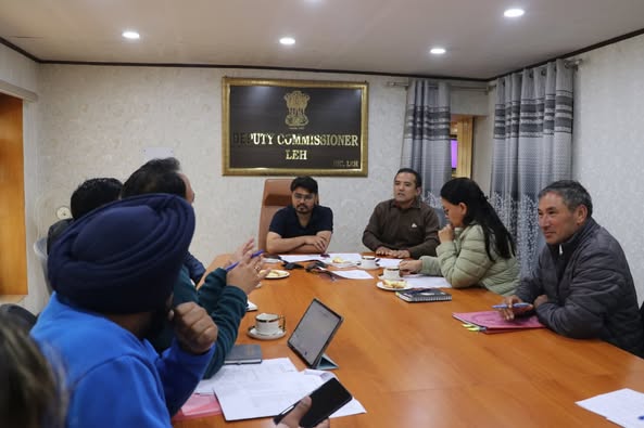 DC Leh Chaired Meeting on 66KV Transmission Line ROW Issues under RDSS Scheme