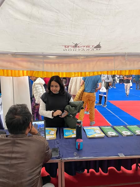 Ayushman Bharat Digital Mission Hosts Stall at Ladakh Marathon Bib Expo