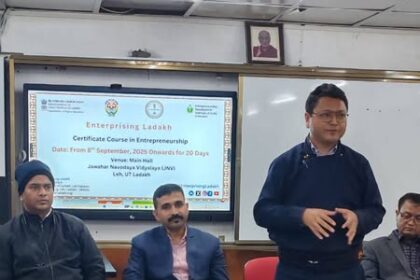 Certification Course in Entrepreneurship Launched at JNV Leh