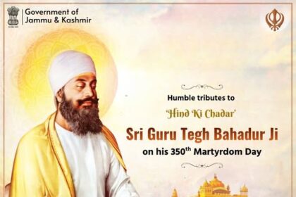 Tributes to Sri Guru Tegh Bahadur Ji on his 350th Martyrdom Day. Guru Ji was the embodiment of sacrifice,