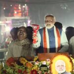 PM Modi Holds Roadshow In Patna, Pays Tribute To Poet Ramdhari Singh Dinkar