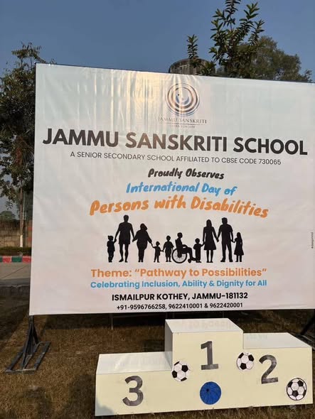 Jammu Sanskriti School Marks International Day of Persons with Disabilities with Inclusive and Inspiring Special Sports Day