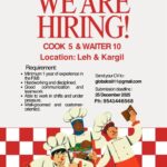 Global Corporate Services invites skilled Cooks and Waiters to join us in Leh & Kargil.