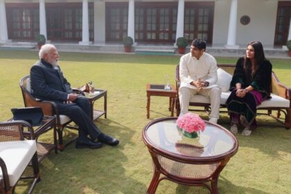 PM Modi Hosts Javelin Star Neeraj Chopra, Wife Himani Mor At His Residence