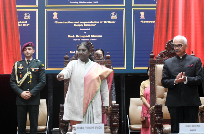 President Murmu Attends Civic Reception In Imphal; Launches Multiple Development Projects