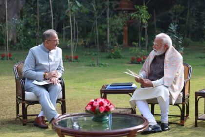 Lt Governor Ladakh meets Prime Minister Narendra Modi