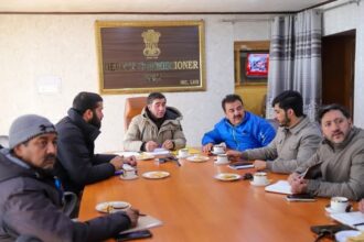 A review meeting was held under the chairmanship of the Additional District Development Commissioner (ADDC), Leh, Shri Sonam Norboo, JKAS, on 4th February 2025 at the VC Room, DC Office, Leh, to assess the implementation status of the Adi Karmayogi Abhiyan (AKA).