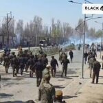 Police use tear gas shells to disperse people protesting the killing of Iran’s supreme leader, Ayatollah Ali Khamenei, in Srinagar.